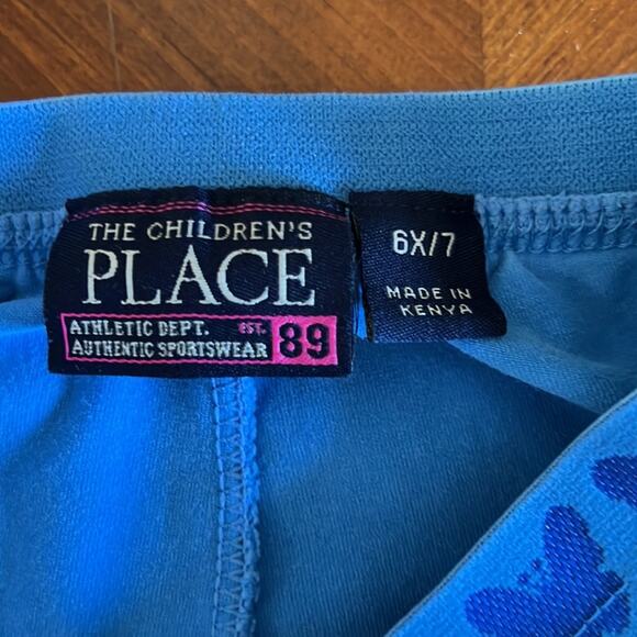 The Children’s Place 6X/7 Blue Knit Capri Pants Butterfly Waistband - Picture 2 of 8